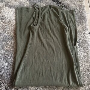 Olive Green Sleeveless Dress